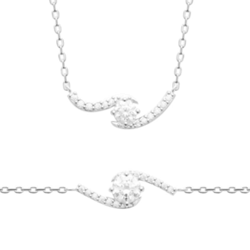 Coque de Nacre Collier argent 874117