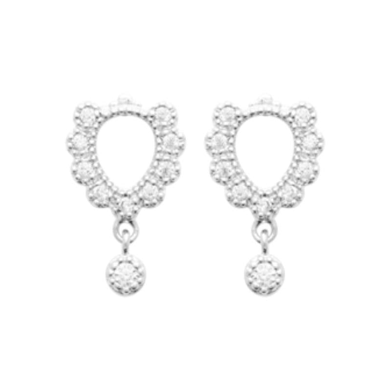 Coque de Nacre Puces d'oreilles argent 13053010