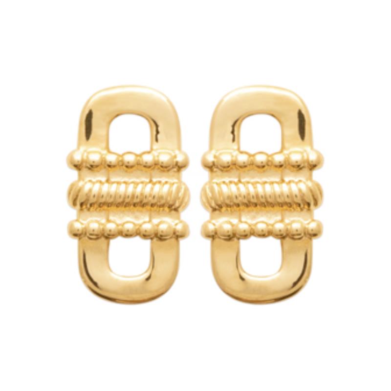 Coque de Nacre Puces d'oreilles plaqué or 23017700