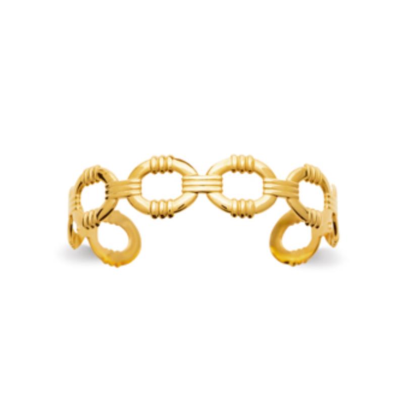 Coque de Nacre Bracelet jonc acier doré 312258