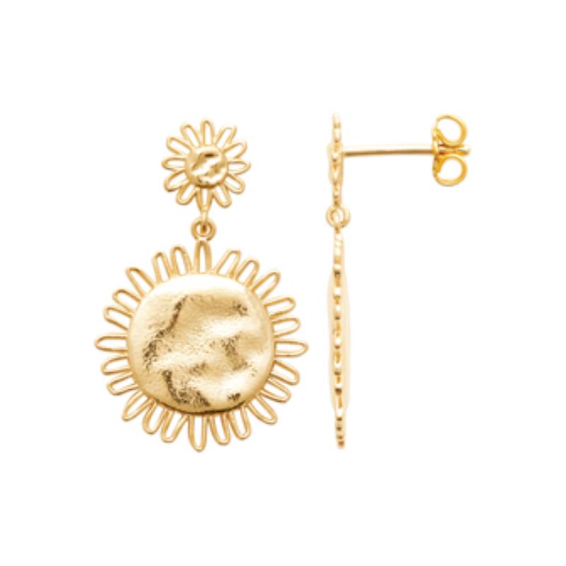 Coque de Nacre Boucles d'oreilles pendantes plaqué or 23075400