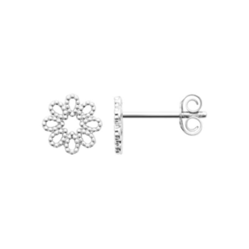 Coque de Nacre Puces d'oreilles argent 73054900