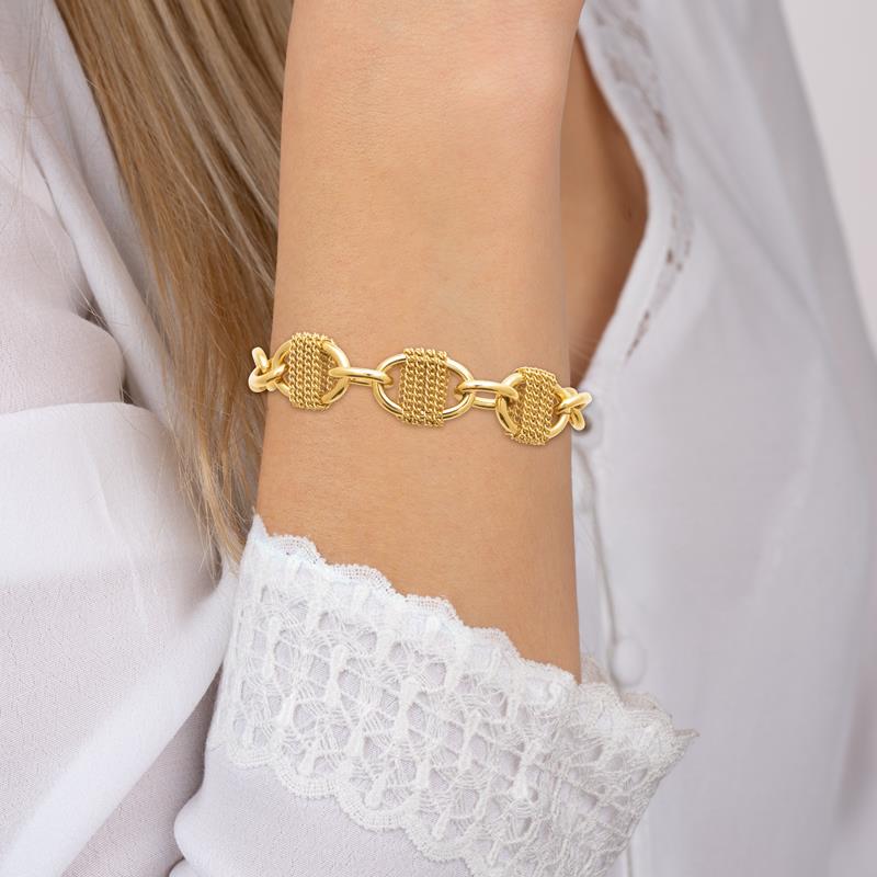 Coque de Nacre Bracelet acier doré 312386