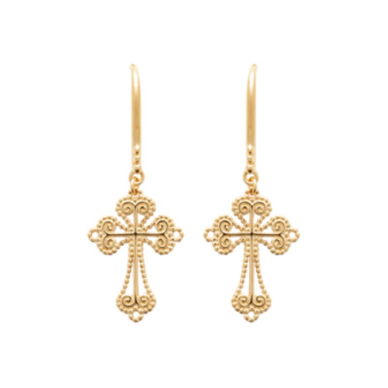 Coque de Nacre Boucles d'oreilles pendantes plaqué or 23044800