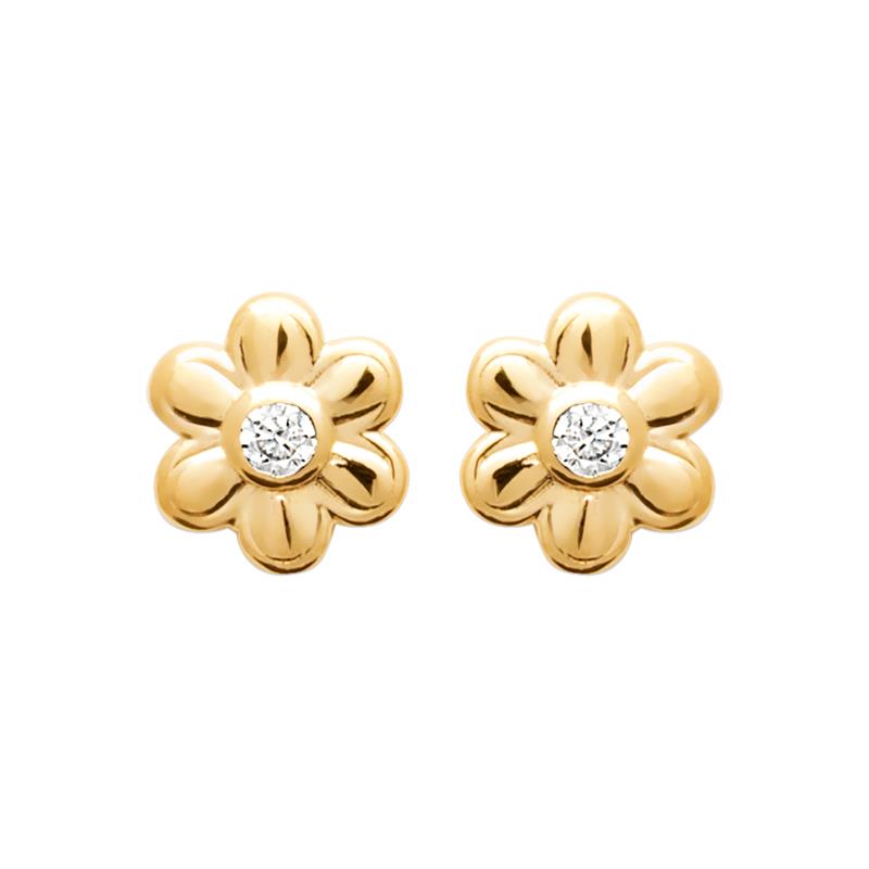 Coque de Nacre Puces d'oreilles plaqué or 23078310