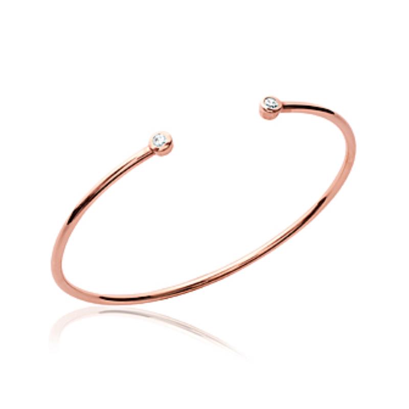 Coque de Nacre Bracelet jonc plaqué or rose 979656