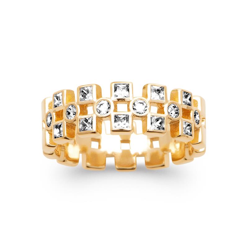 Coque de Nacre Bague plaqué or 20016010