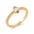 Coque de Nacre Bague solitaire plaqué or 2923110
