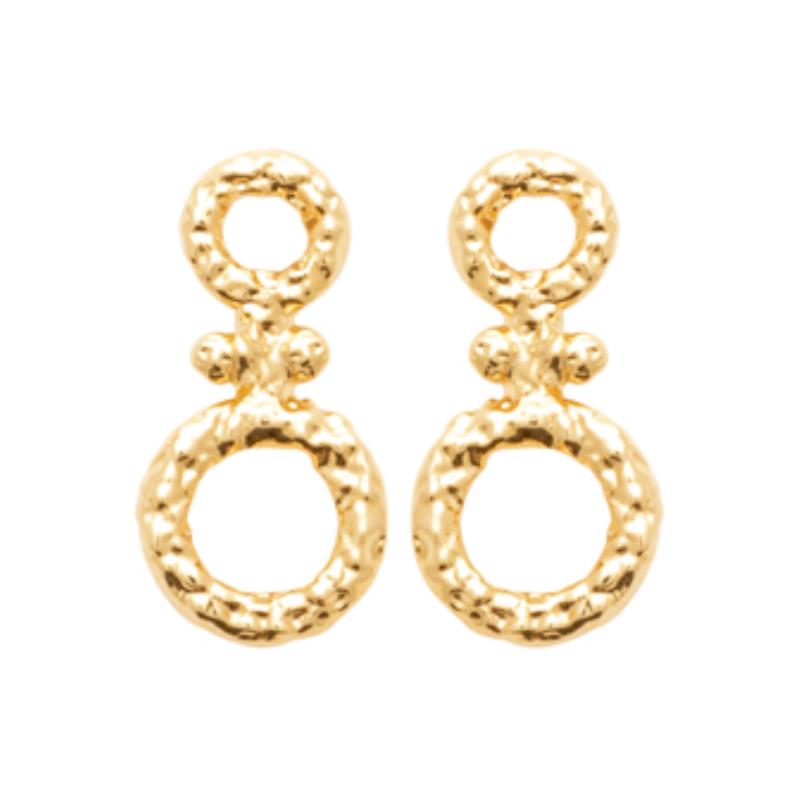 Coque de Nacre Puces d'oreilles plaqué or 23056100