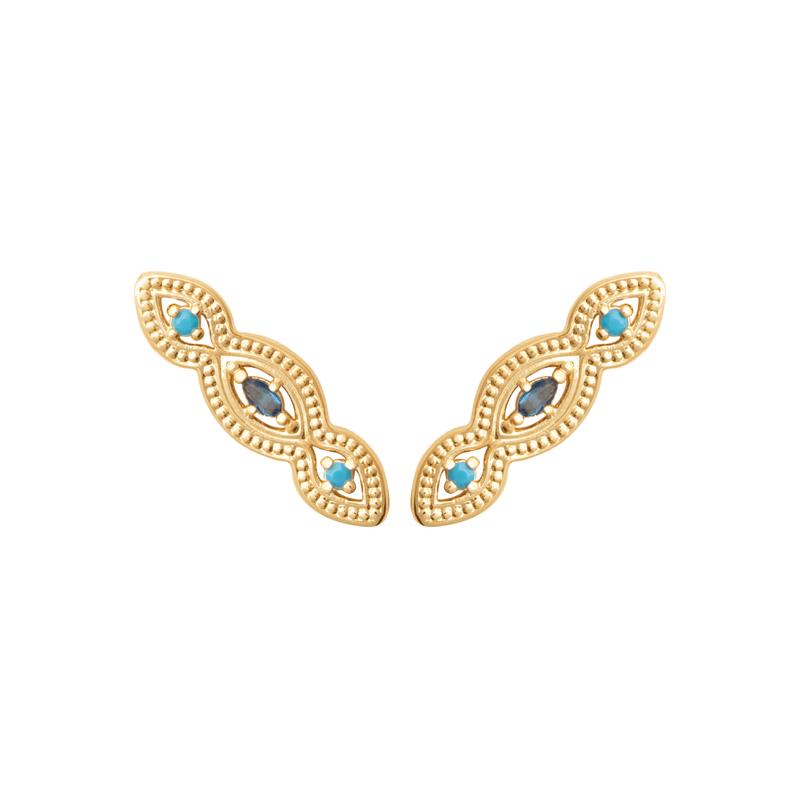 Coque de Nacre Boucles d'oreilles plaqué or 23083930