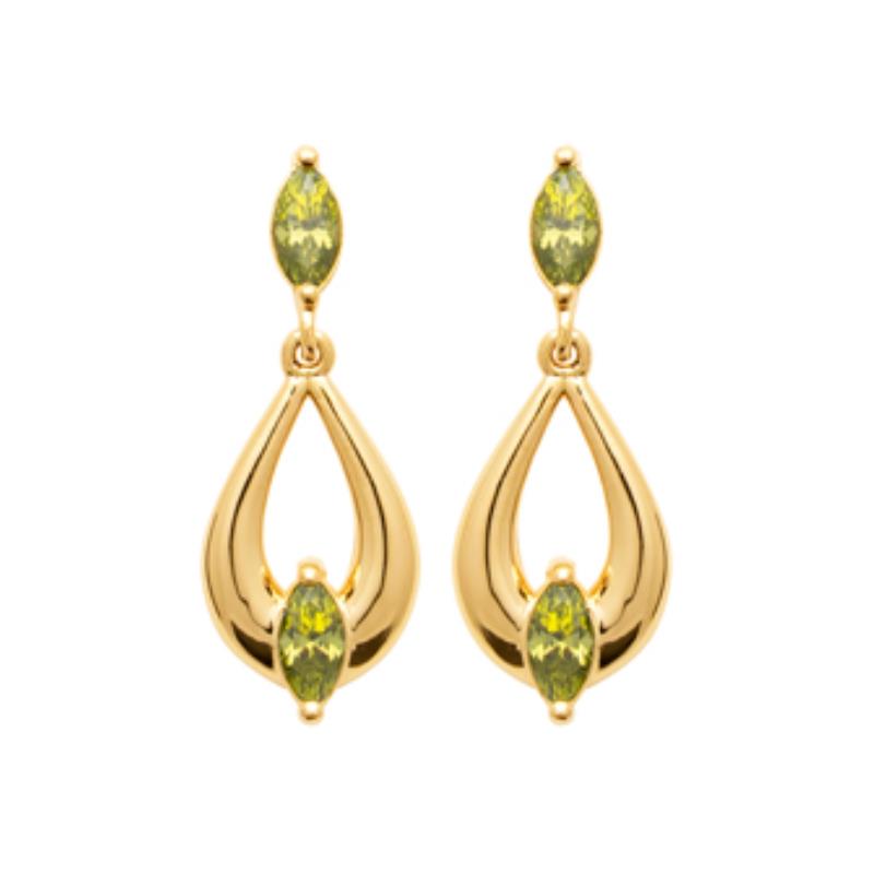 Coque de Nacre Boucles d'oreilles pendantes plaqué or 23073450