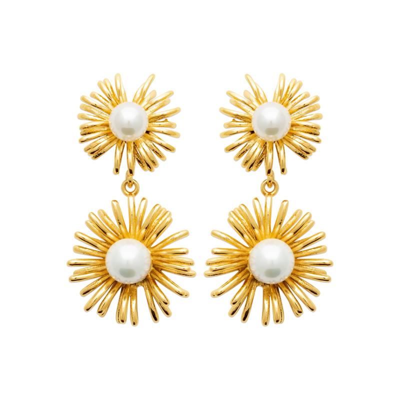 Izee Boucles d'oreilles pendantes acier doré 3128209