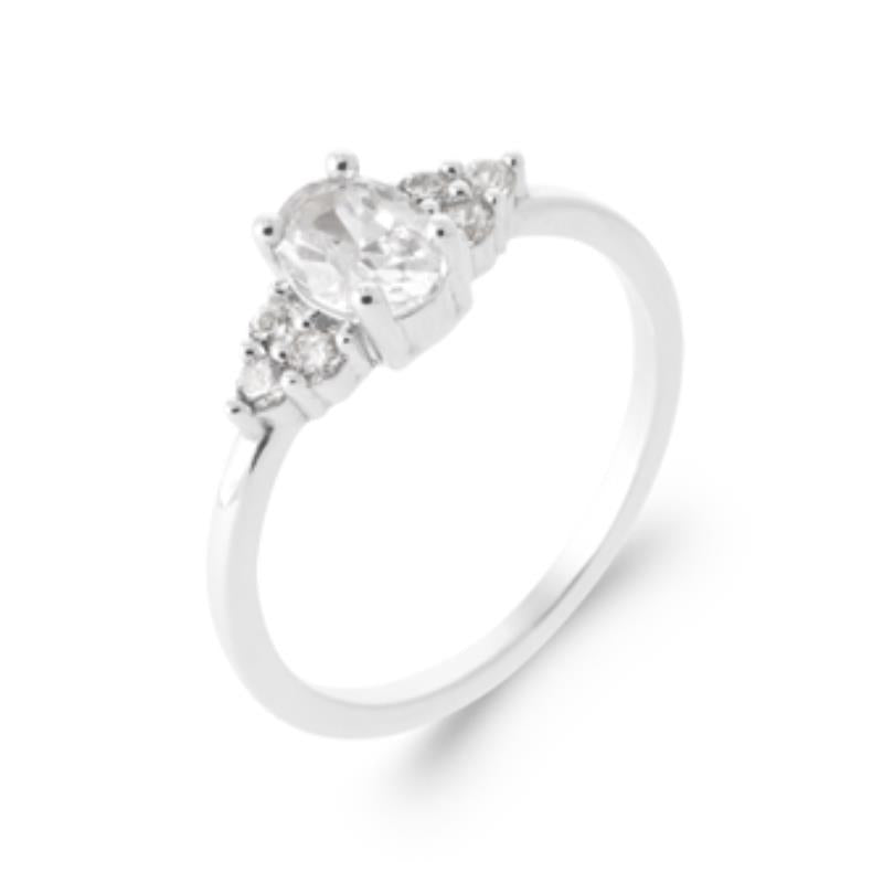 Coque de Nacre Bague solitaire argent 1973210