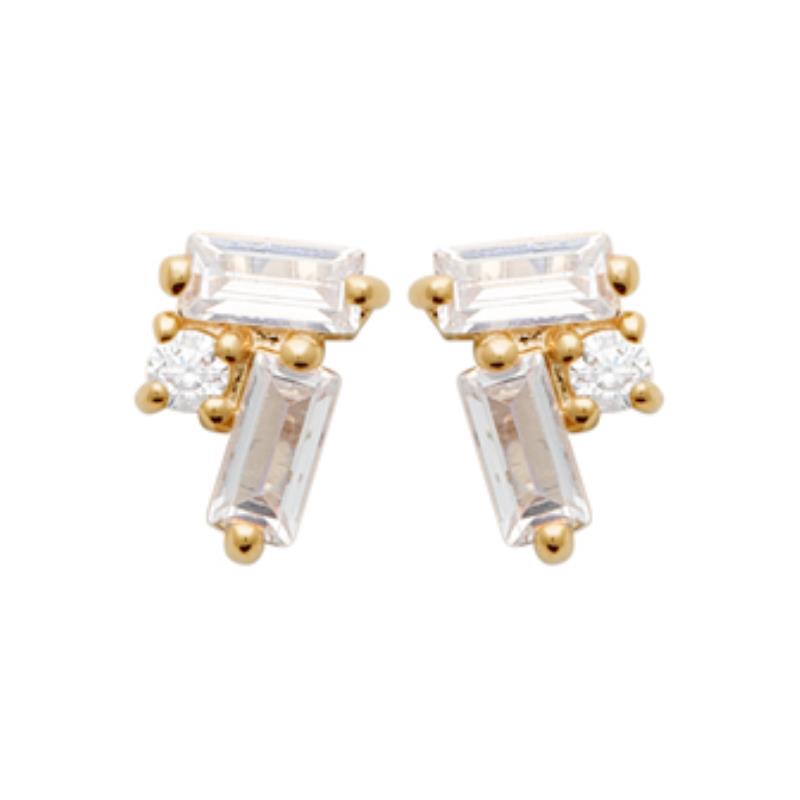 Coque de Nacre Puces d'oreilles plaqué or 23024710