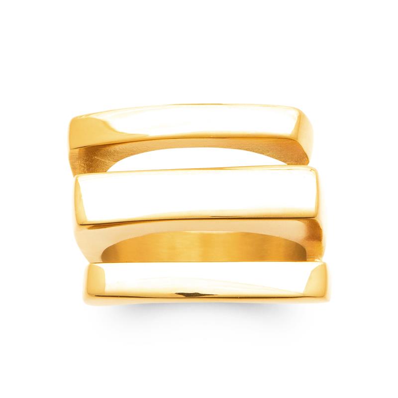 Izee Bague acier doré 3418009