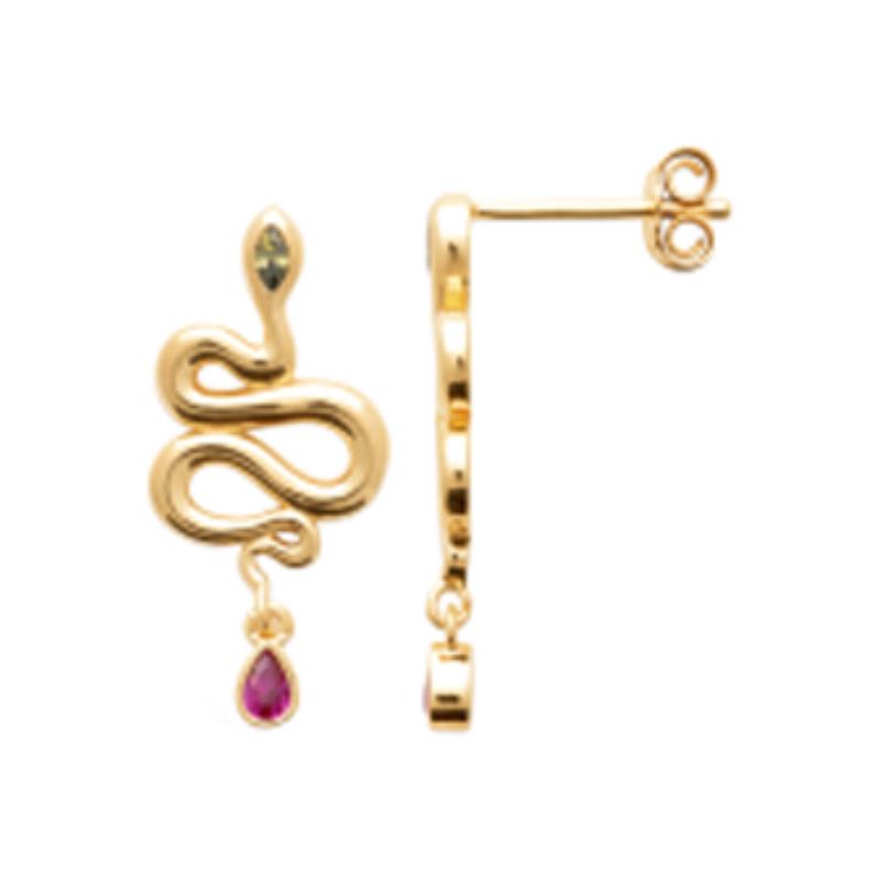 Coque de Nacre Boucles d'oreilles pendantes plaqué or 23042505