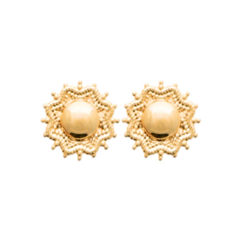 Coque de Nacre Puces d'oreilles plaqué or 23041700