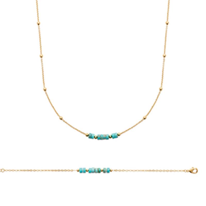 Coque de Nacre Collier plaqué or 973422