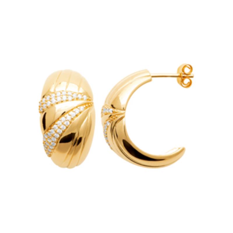 Coque de Nacre Boucles d'oreilles plaqué or 23073610