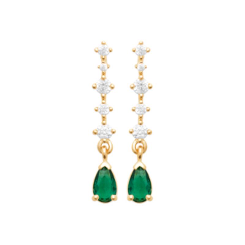 Coque de Nacre Boucles d'oreilles pendantes plaqué or 23064950