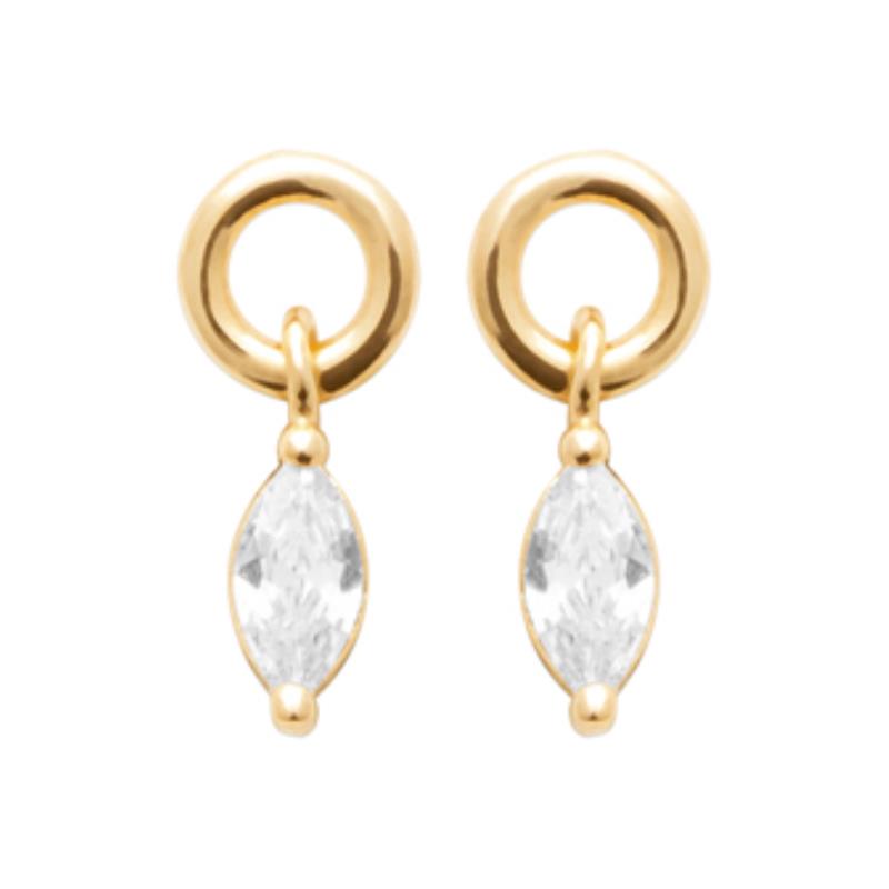 Coque de Nacre Boucles d'oreilles pendantes plaqué or 23037410