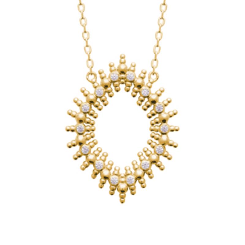 Coque de Nacre Collier plaqué or 973613