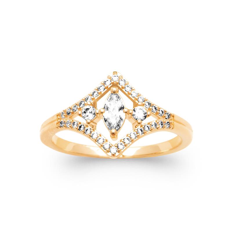 Coque de Nacre Bague plaqué or 20020510