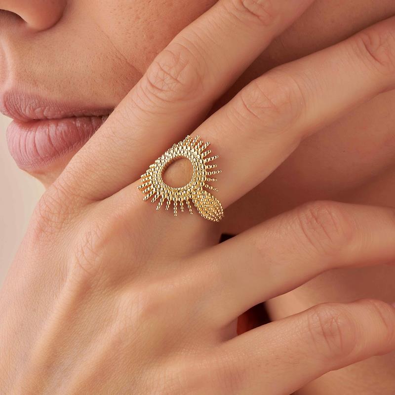 Coque de Nacre Bague plaqué or 2293600