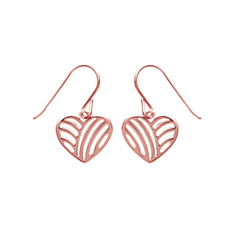 Coque de Nacre Boucles d'oreilles pendantes plaqué or rose 2531802