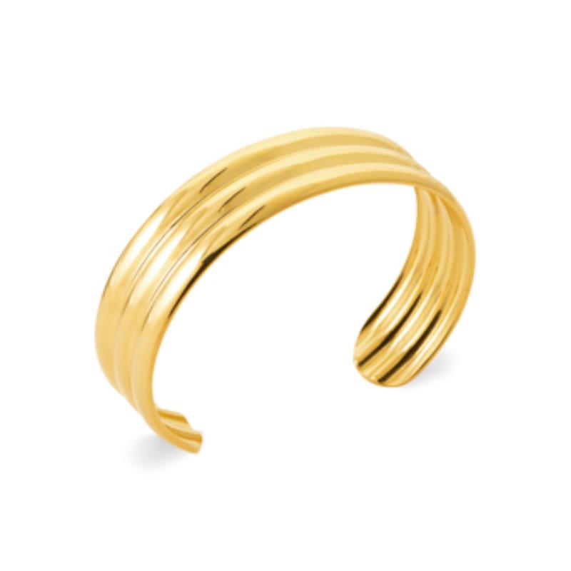 Coque de Nacre Bracelet jonc acier doré 312225