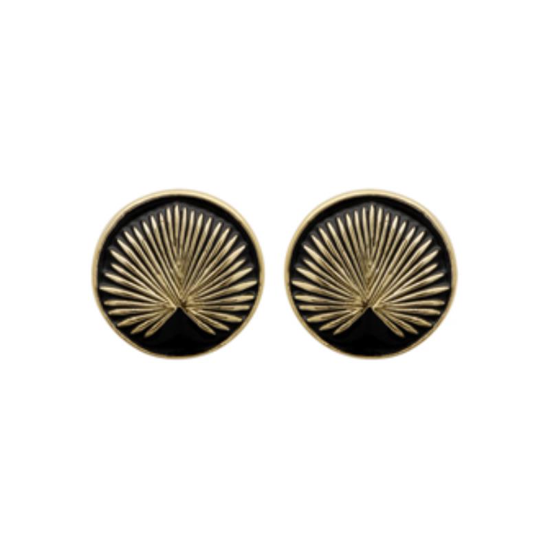 Coque de Nacre Puces d'oreilles plaqué or 2577107