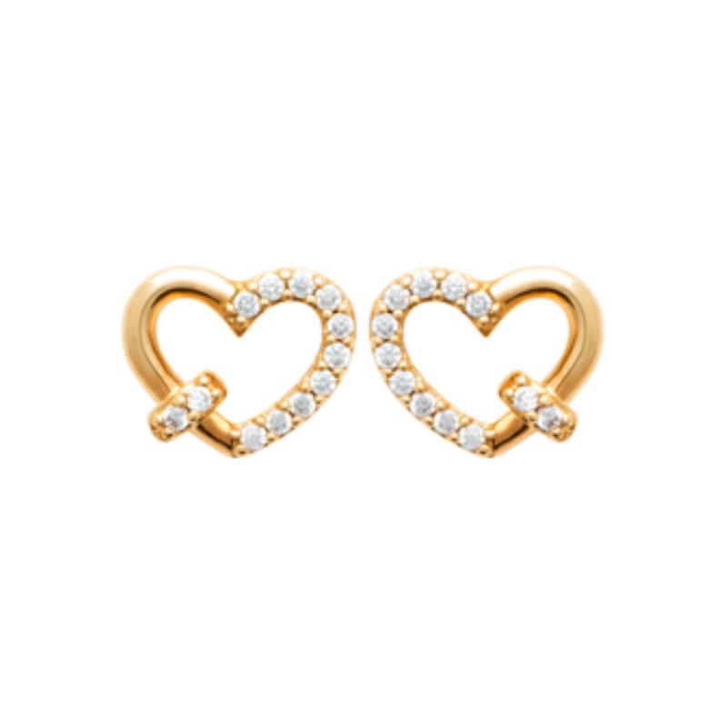 Coque de Nacre Puces d'oreilles plaqué or 23046510