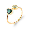 Coque de Nacre Bague plaqué or 20013550