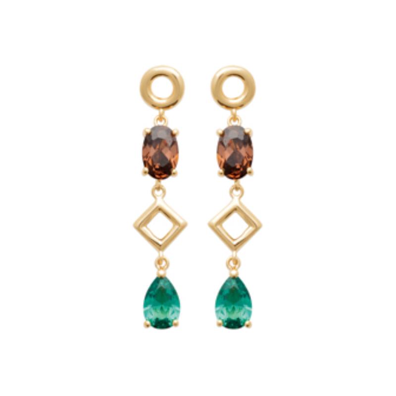 Coque de Nacre Boucles d'oreilles pendantes plaqué or 23044205