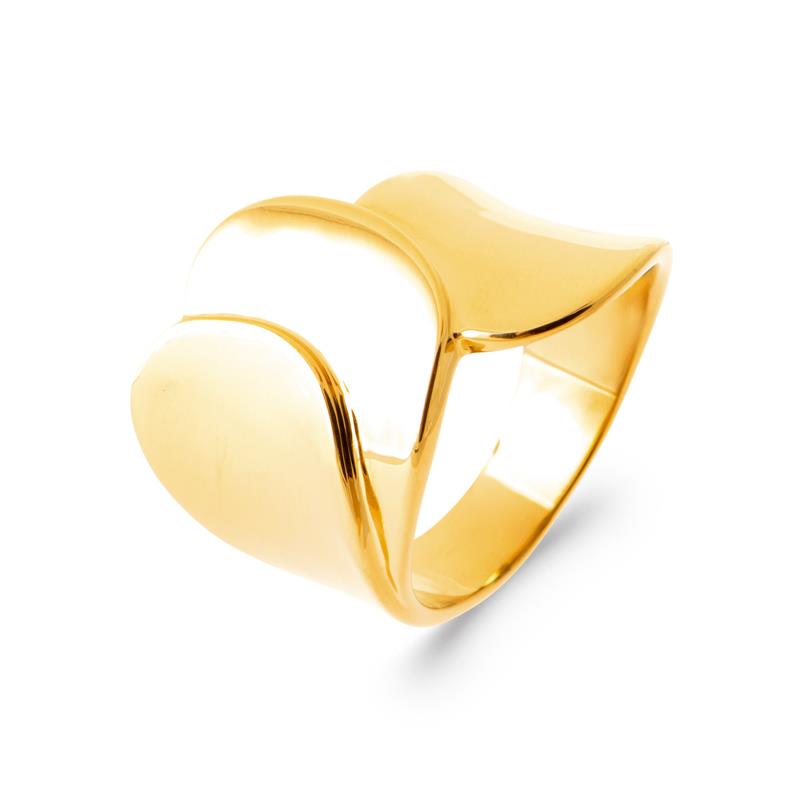 Izee Bague acier doré 3418109