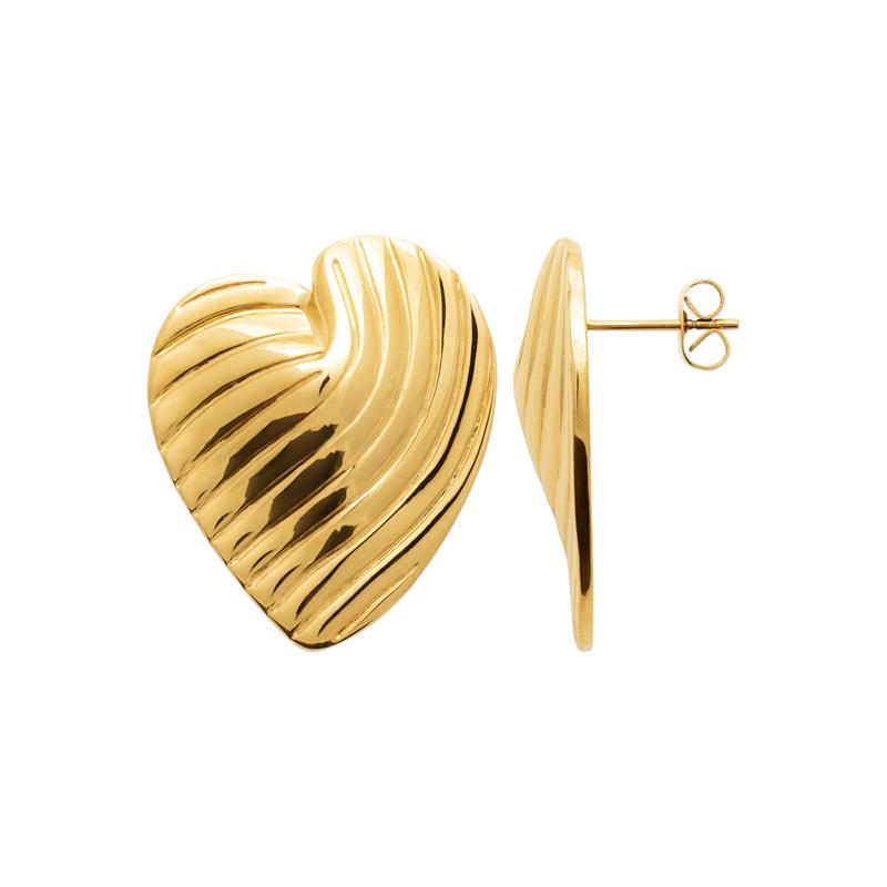 Coque de Nacre Boucles d'oreilles acier doré 3125909