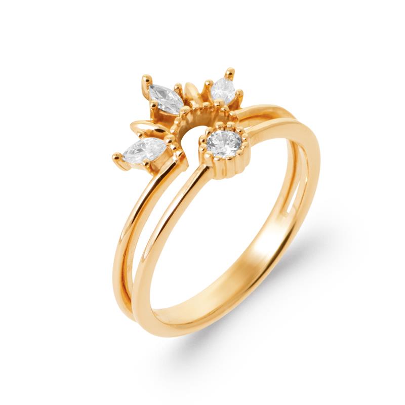 Coque de Nacre Bague plaqué or 2975310