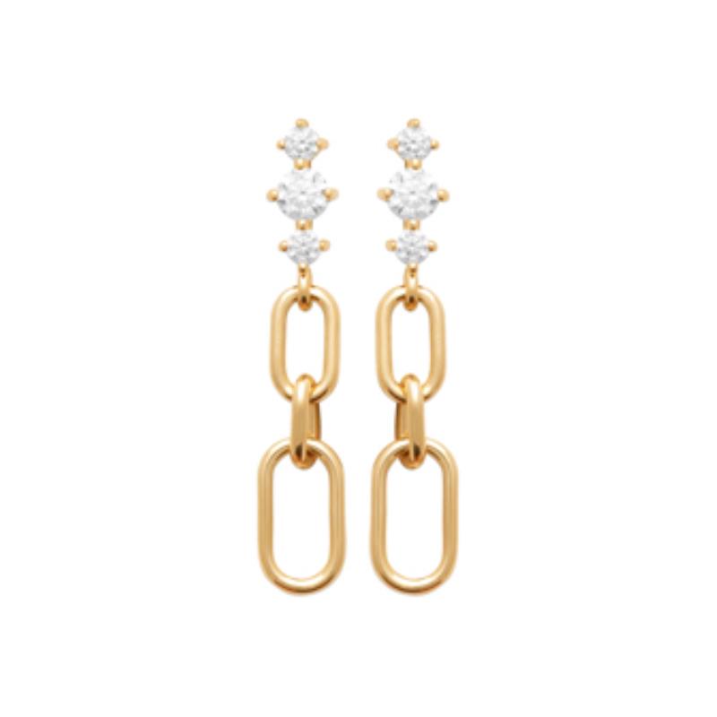 Coque de Nacre Boucles d'oreilles pendantes plaqué or 23060010
