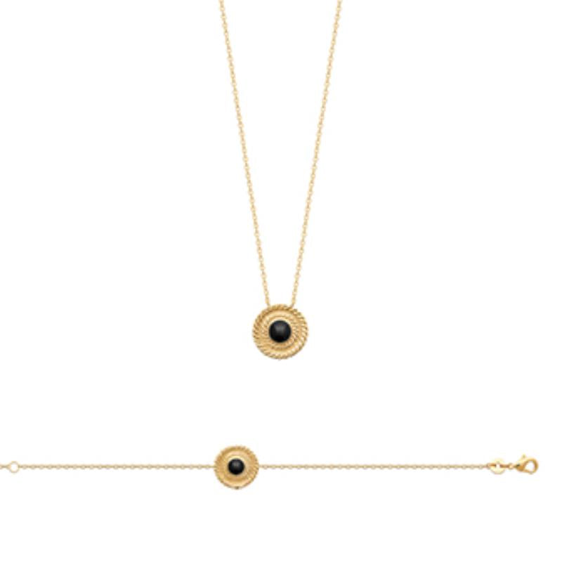 Coque de Nacre Collier plaqué or 973364