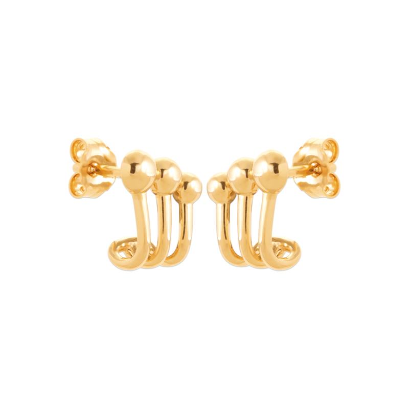 Coque de Nacre Puces d'oreilles plaqué or 23059300