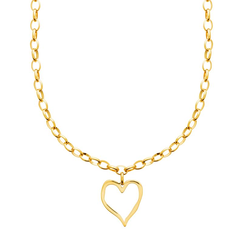 Coque de Nacre Collier acier doré 312321