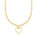Coque de Nacre Collier acier doré 312321