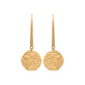 Coque de Nacre Boucles d'oreilles pendantes plaqué or 2560200