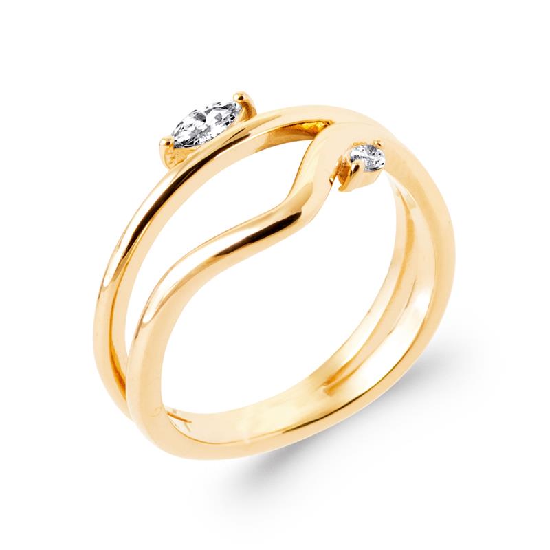 Coque de Nacre Bague plaqué or 20011910
