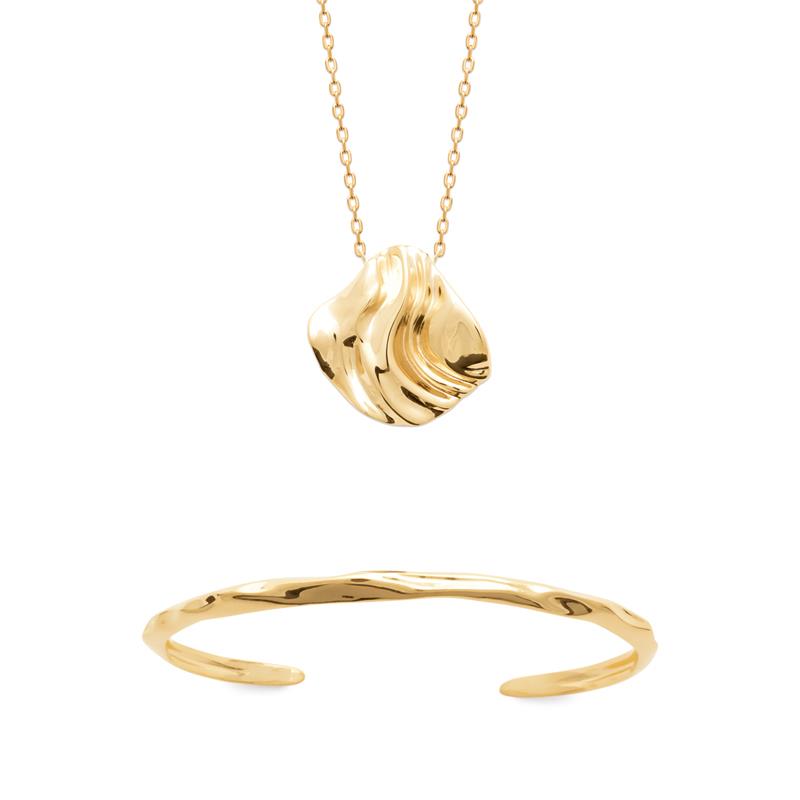 Coque de Nacre Collier plaqué or 922084