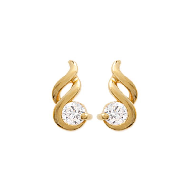 Coque de Nacre Puces d'oreilles plaqué or 2436310