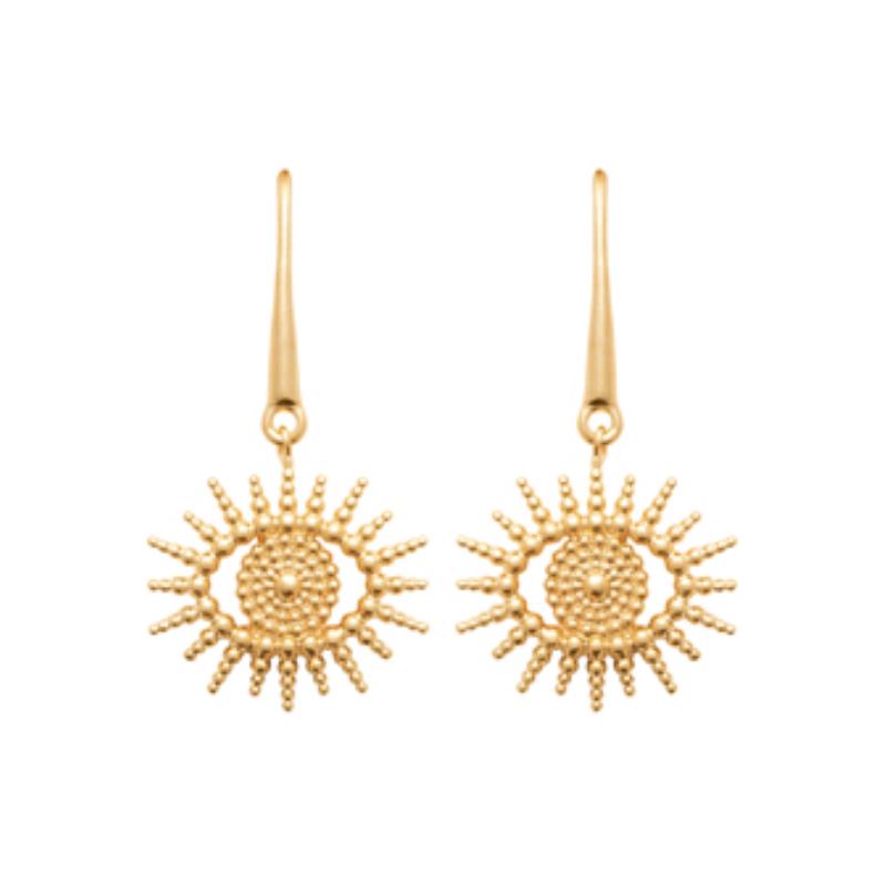 Coque de Nacre Boucles d'oreilles pendantes plaqué or 23060900