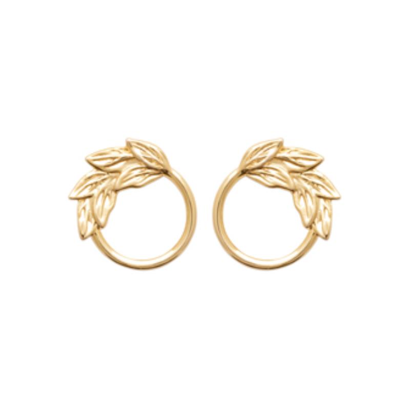 Coque de Nacre Puces d'oreilles plaqué or 23036200