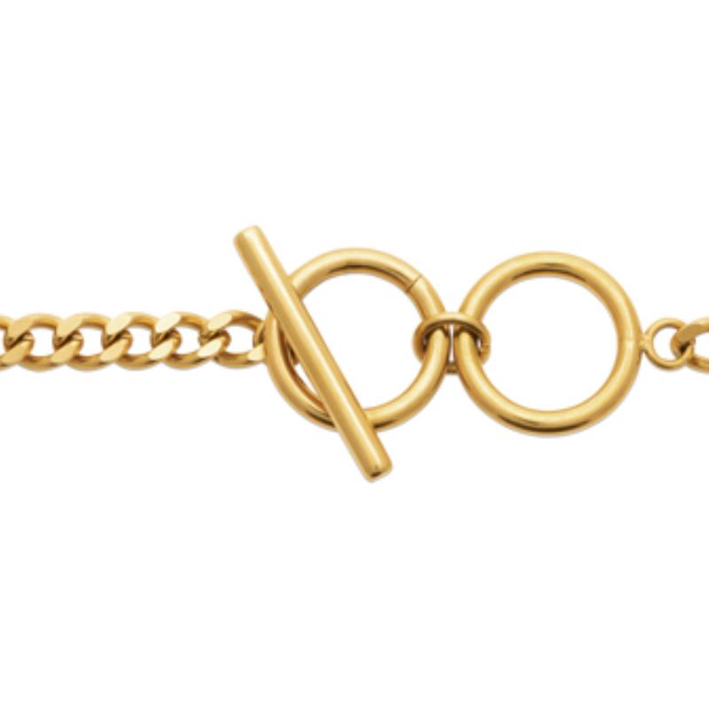 Coque de Nacre Collier acier doré 312177