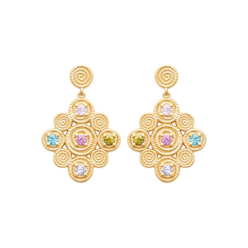 Coque de Nacre Boucles d'oreilles pendantes plaqué or 23075605